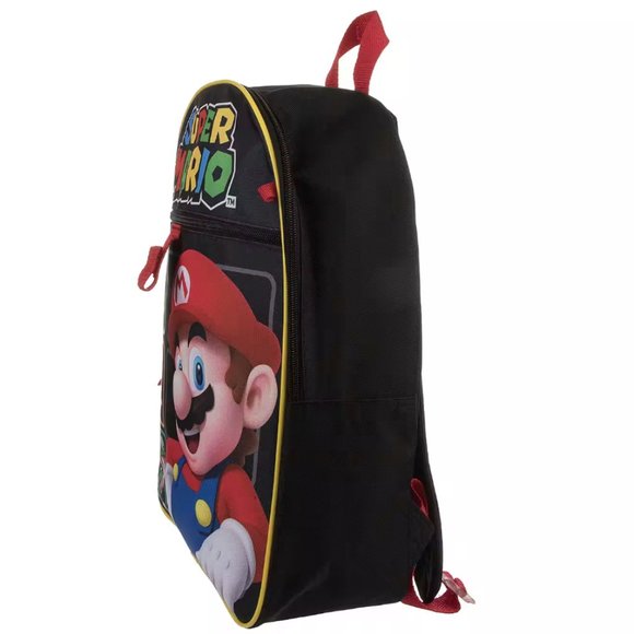 Bioworld 5 Piece Super Mario Backpack | Lunch Bag, Key Chain, Utility Case, Clip - Picture 4 of 5